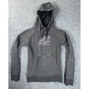 The North Face Sweatshirt Women’s XS Gray Logo Mockneck Hoodie Long Sleeve